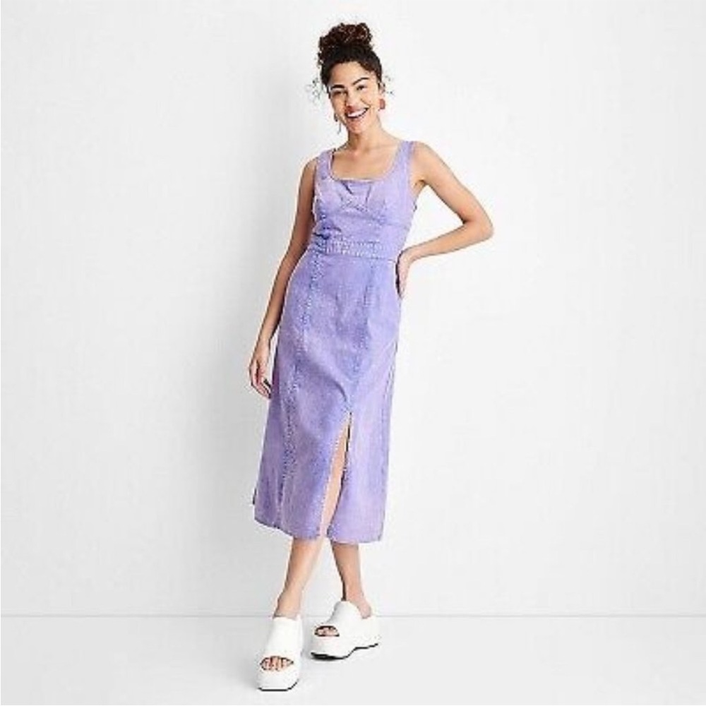 Lavender Sleeveless Midi Dress
